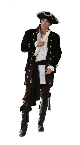 Piratenkostüm Schwarz im Kostümverleih Fantastico mieten - Fantastico